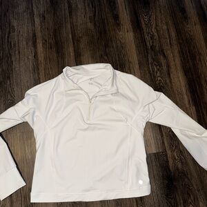 White Quarter-Zip Pullover